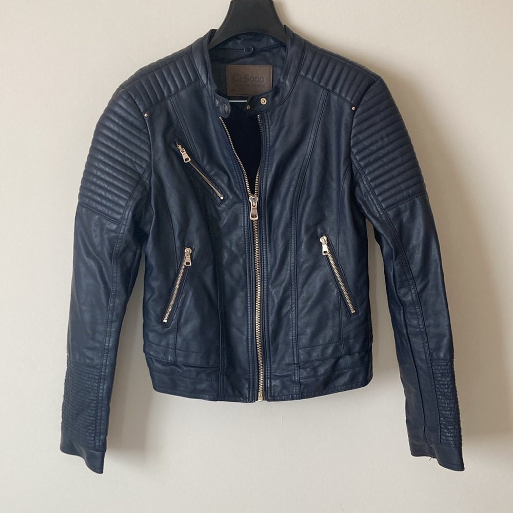 CI SONO | Faux Leather Biker Jacket